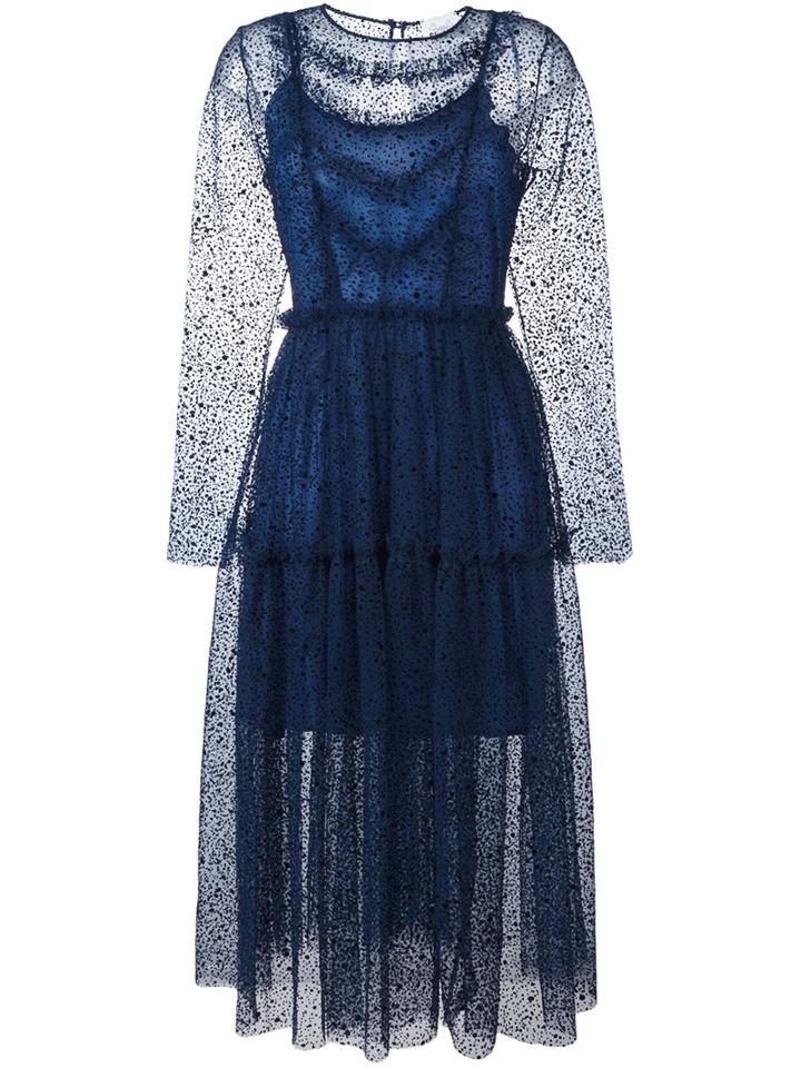 Si Jay Tulle Midi Dress, Women's, Size: 44, Blue, Polyamide/viscose