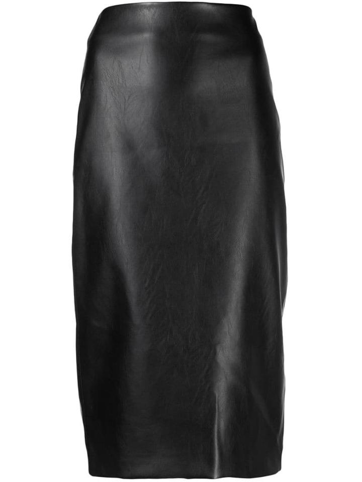 Kiltie Textured Pencil Skirt - Black