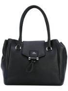 Hogan - Logo Plaque Tote Bag - Women - Calf Leather - One Size, Women's, Black, Calf Leather