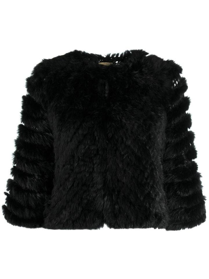Liu Jo Cropped 3/4 Sleeve Jacket - Black