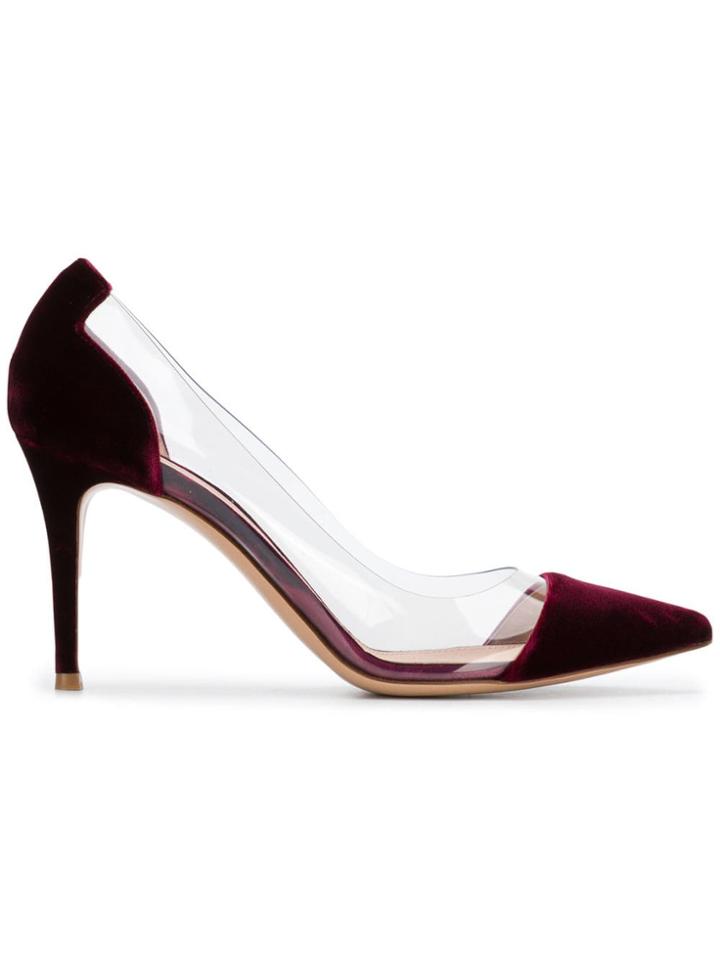 Gianvito Rossi Transparent Detail Pumps - Red