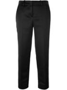 Love Moschino Tapered Tailored Trousers, Women's, Size: 40, Black, Polyester/cotton