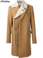 Sacai Shearling Coat, Men's, Size: 4, Brown, Cotton/sheep Skin/shearling/wool