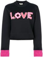 Fendi Love-appliqué Sweatshirt - Black