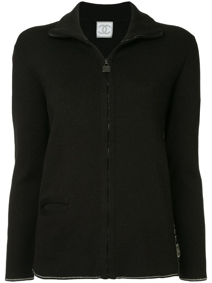 Chanel Vintage Chanel Long Sleeve Coat Jacket - Black