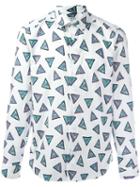 Kenzo - Bermudas Triange Slim-fit Shirt - Men - Cotton - 39, White, Cotton