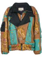 Gucci Oversized Equestrian-print Jacket - Brown
