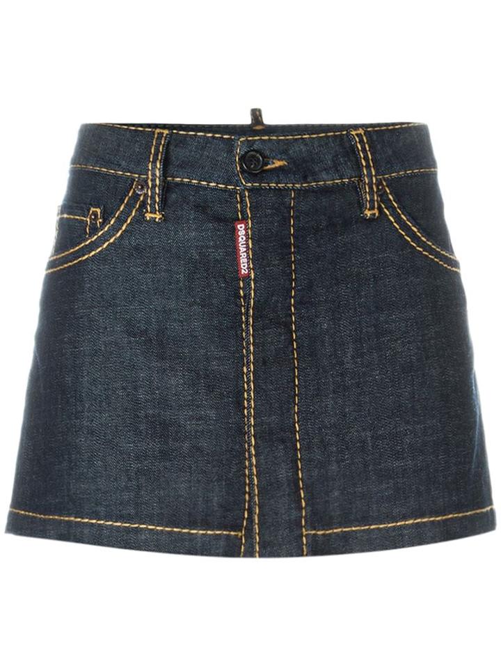 Dsquared2 Denim Skirt, Women's, Size: 42, Blue, Spandex/elastane/cotton/cotton