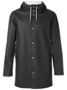 Stutterheim Hooded Raincoat, Adult Unisex, Size: Medium, Black, Pvc/cotton/polyester