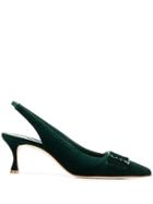 Manolo Blahnik Dolores Slingback Pumps - Green