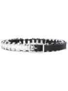 Dsquared2 Mirror Embellished Belt, Men's, Size: 100, Black, Leather