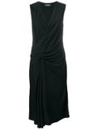 Salvatore Ferragamo Vintage V-neck Dress - Black
