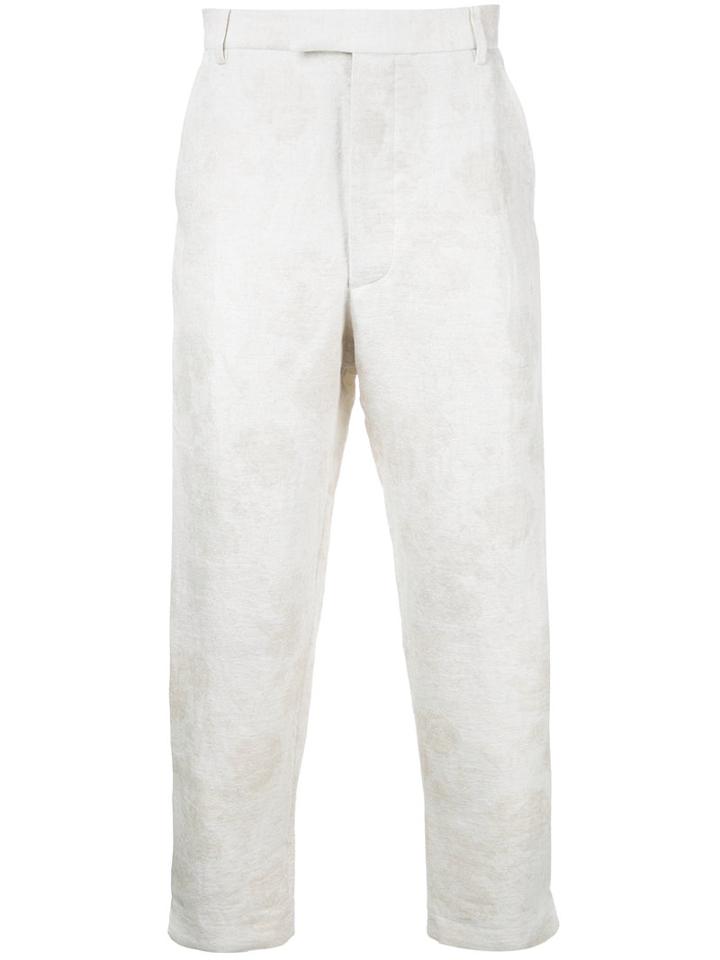 Matthew Miller - Cropped Trousers - Men - Linen/flax/cotton - L, Nude/neutrals, Linen/flax/cotton