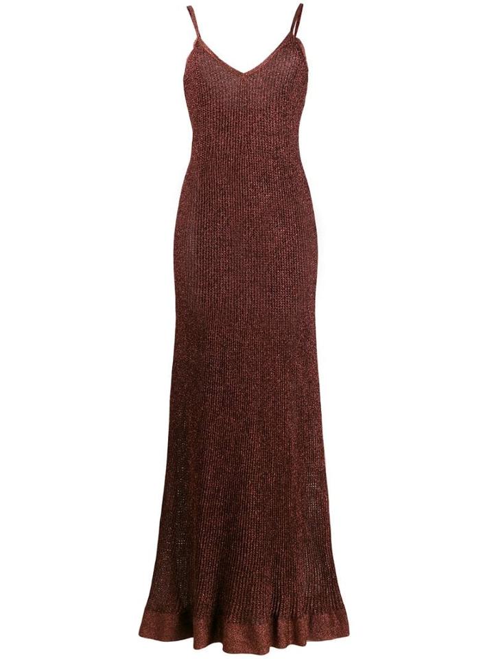 M Missoni Ribbed Slip Dress - Blue