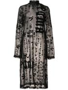 Puma Sheer Velvet Graphic Print Dress, Women's, Size: Xs, Black, Polyamide/spandex/elastane