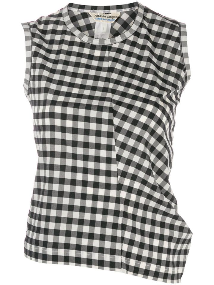 Comme Des Garçons Vintage Gingham Check Top - Black