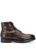 Officine Creative Lace Ankle Boots - Brown