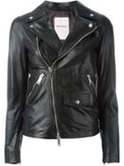Palm Angels Biker Jacket, Women's, Size: Xs, Black, Lamb Skin/viscose