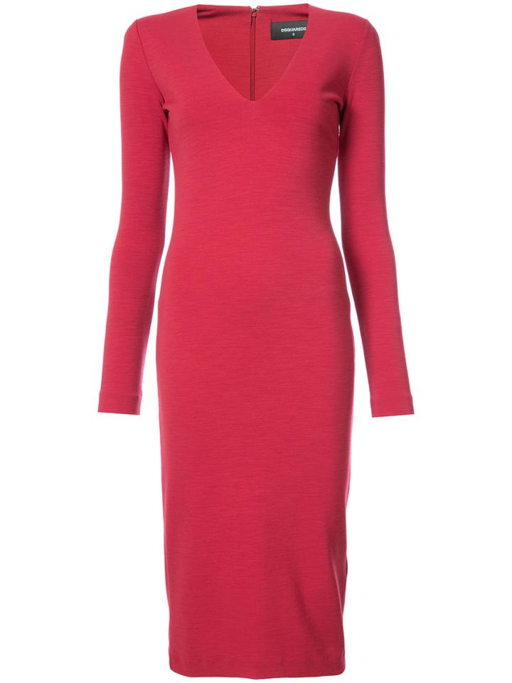 Dsquared2 V-neck Fitted Dress