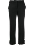 Incotex High Waisted Cropped Trousers - Black