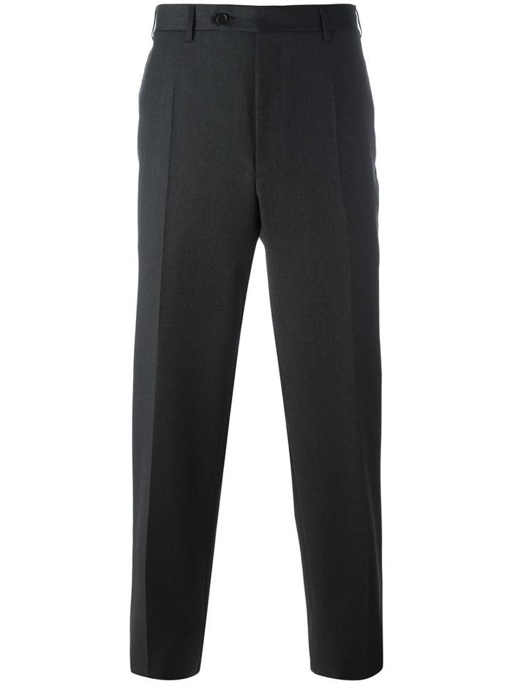 Canali Regular Trousers, Men's, Size: 58, Grey, Wool