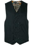 Engineered Garments Reversible Patchwork Print Waistcoat - Black