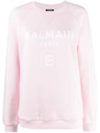 Balmain Logo Print Sweatshirt - Pink