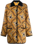 Salvatore Ferragamo Pre-owned 1980's Abstract Print Coat - Brown