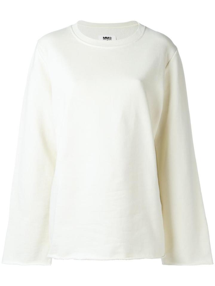 Mm6 Maison Margiela Oversize Sweatshirt, Women's, Size: Xs, Nude/neutrals, Cotton