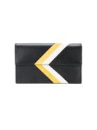 Tomasini - Arrow Stripe Clutch - Women - Leather - One Size, Women's, Black, Leather