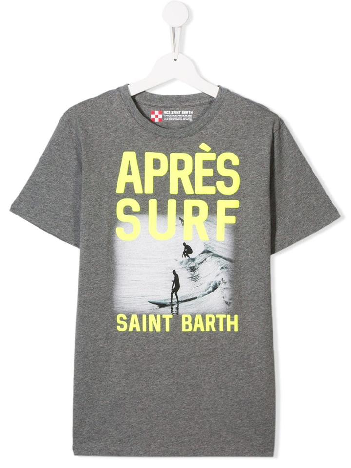 Mc2 Saint Barth Kids Surf T-shirt - Grey