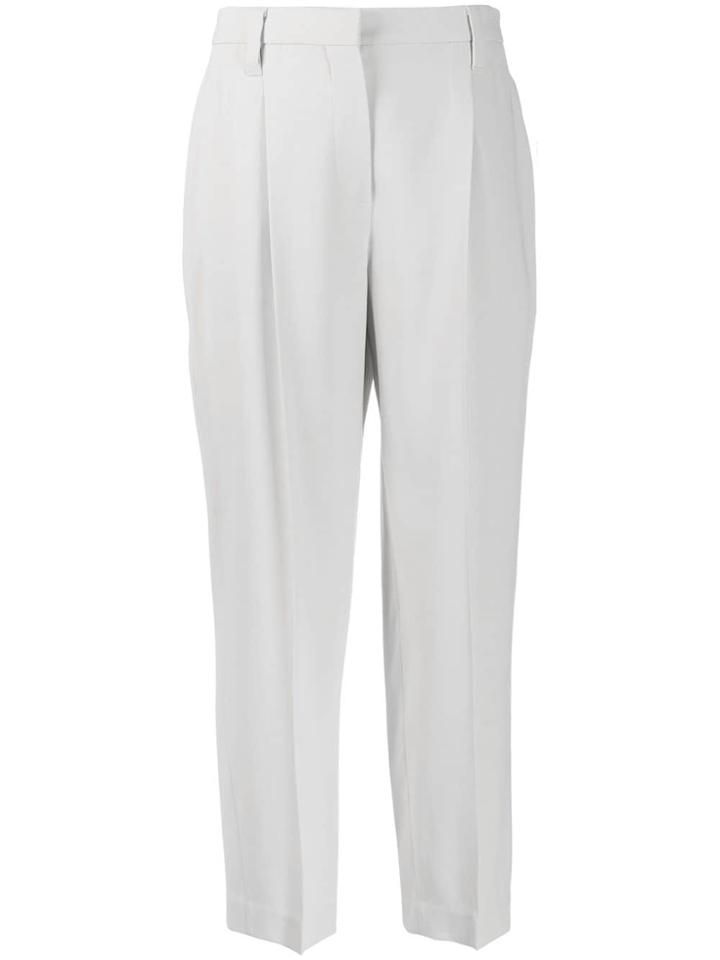 Brunello Cucinelli Pintuck Tailored Trousers - Grey