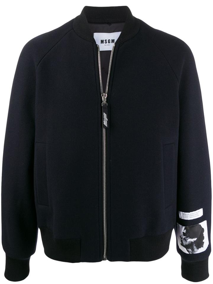 Msgm Turbo Bomber Jacket - Blue