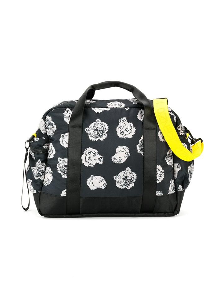 Kenzo Kids Multi Tiger Print Changing Bag - Black