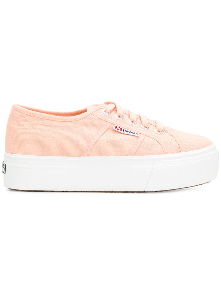 Superga Platform Low Top Sneakers - Pink & Purple