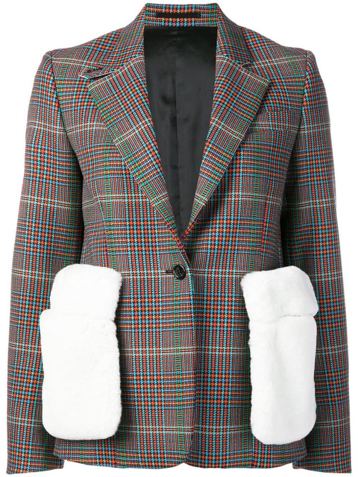 Golden Goose Deluxe Brand Fur Pocket Blazer - Blue