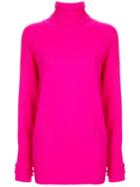Victoria Beckham Knitted Turtleneck Jumper - Pink