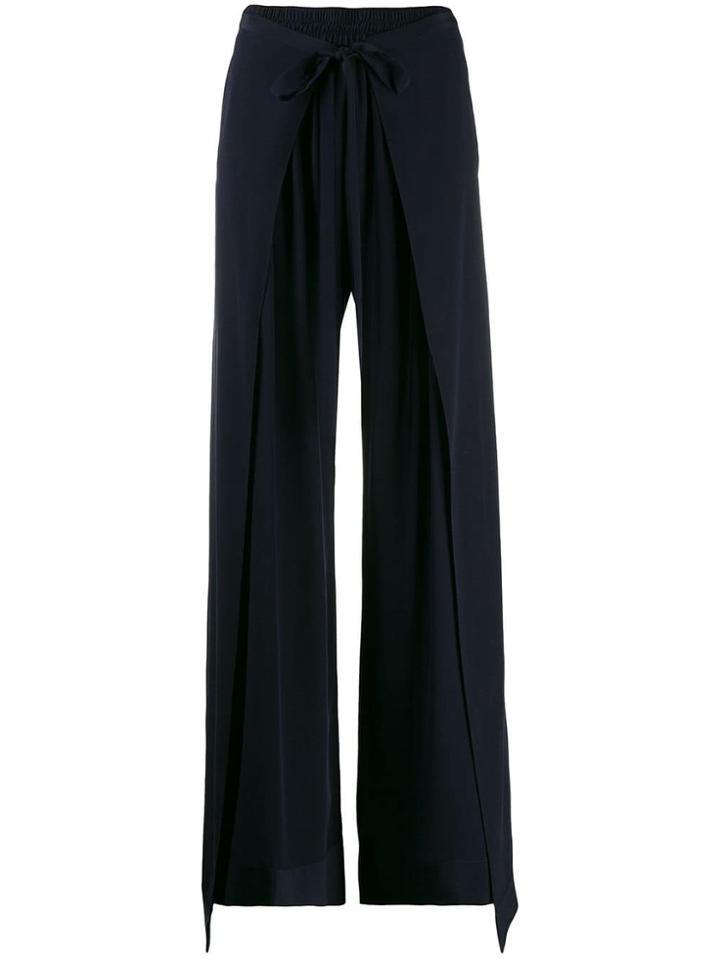 Chloé Wrap-effect Trousers - Blue