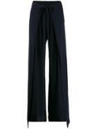 Chloé Wrap-effect Trousers - Blue
