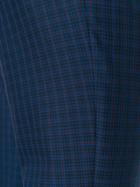 Prada Plaid Cropped Tailored Trousers - Blue