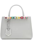 Fendi 2jours Geometric Stud Tote - Blue