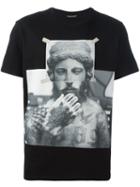 Neil Barrett Statue Print T-shirt, Men's, Size: Xs, Black, Cotton