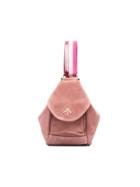 Manu Atelier Pink Fernweh Mini Suede Tote - Pink & Purple