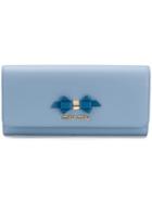 Miu Miu Bow Detail Continental Wallet - Blue