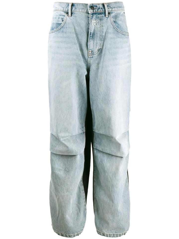 Alexander Wang Contrast Denim Trousers - Blue