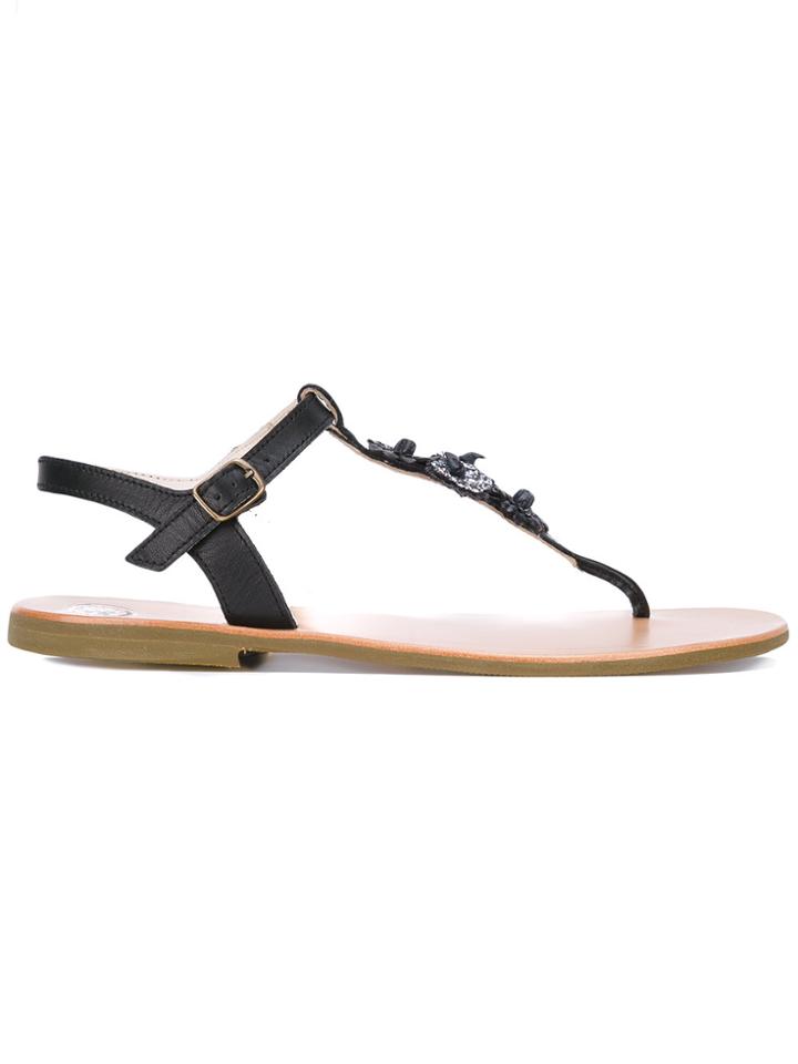 Pépé Kids Embellished Sandals - Black
