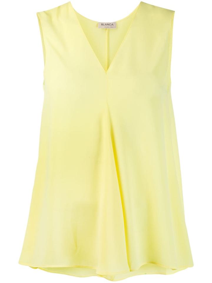 Blanca V-neck Tank Top - Yellow