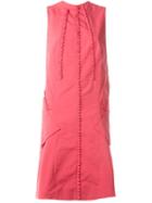 Antonio Berardi Bow Detail Sleeveless Dress, Women's, Size: 38, Red, Polyester