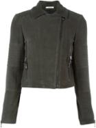 J Brand Aiah Biker Jacket, Women's, Size: S, Grey, Lamb Skin/acetate