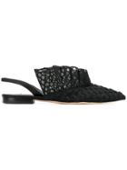 Andrea Mondin Odette Embroidery Flats - Black
